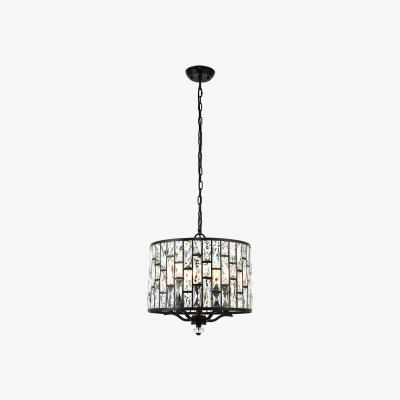 Perch and Parrow Miranda Clear Crystal Pendant in Dark Bronze
