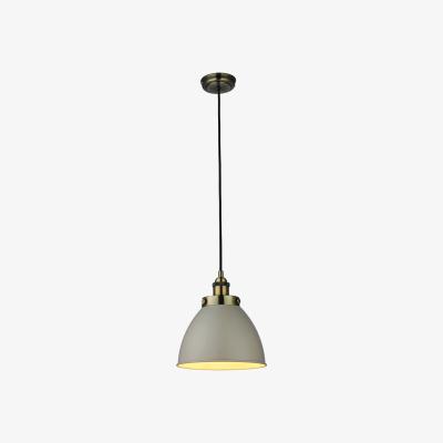 Perch and Parrow Fletcher Small Pendant in Taupe & Antique Brass