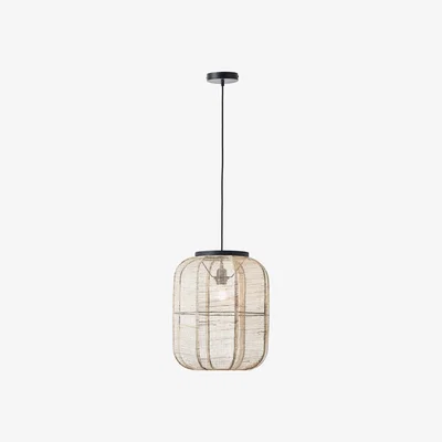 Perch and Parrow Zuni Dark Plywood Oval Pendant in Matt Black