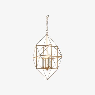 Perch and Parrow Sansa Large Geometric Pendant in Gold and Silver Leaf