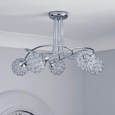 Pagazzi Sphere 5 Light Polished Chrome Ceiling Pendant