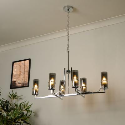 Pagazzi Davina 6 Light Silver Pendant Ceiling Light