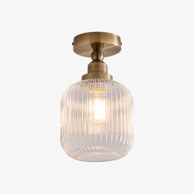 Pagazzi Riva Antique Brass Semi-Flush Ceiling Light