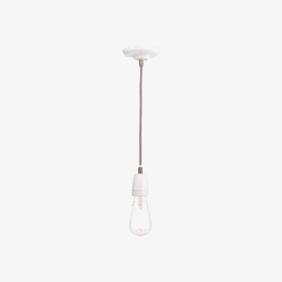 Pagazzi Sika 1 Light White Ceramic Pendant Ceiling Light