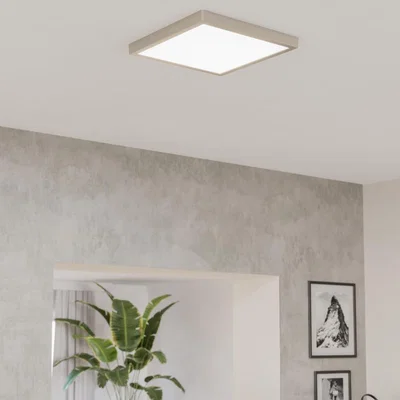 Pagazzi Fueva 6 Brushed Nickel LED Square Flush Ceiling Light