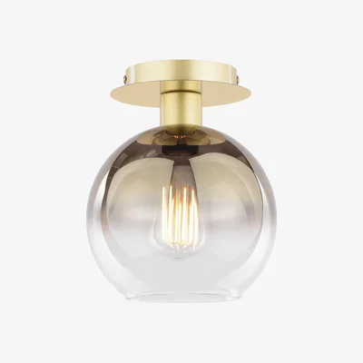 Pagazzi Lycia Gold & Ombre Glass Flush Ceiling Light