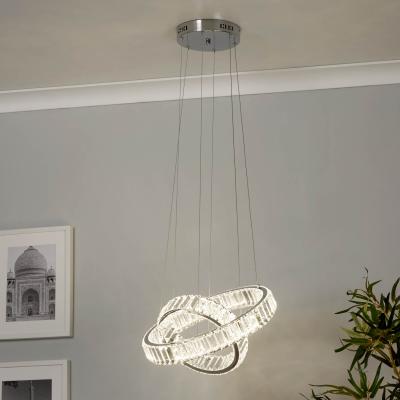 Pagazzi Reis Double Halo LED Chrome Pendant
