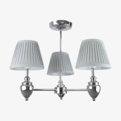 Pagazzi Giona Polished Chrome &amp; Grey Semi Flush 3 Light