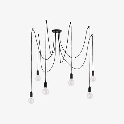 Pagazzi Studio 6-Light Matte Black Pendant Ceiling Light
