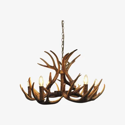 Pagazzi Lochranza Rustic Antler 6 Light Pendant Ceiling Light