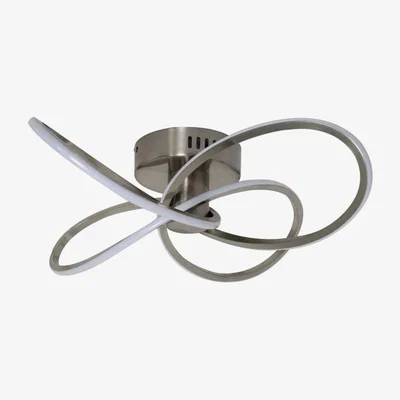 Pagazzi Reggie 4-Light LED Semi-Flush Satin Nickel Ceiling Light