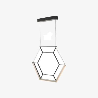 Pagazzi Hexagon Black Geometric LED Pendant Ceiling Light