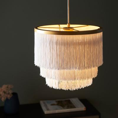 Pagazzi Itziar 1 Light Gold and White Pendant Ceiling Light