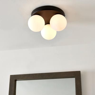 Pagazzi Toronto 3 Light Matt Black Flush IP44 Ceiling Light