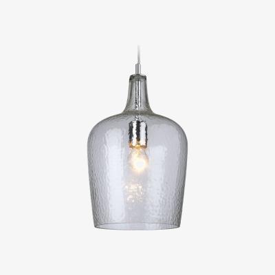 Pagazzi Glass 1 Light Polished Chrome Pendant Ceiling Light