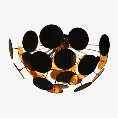 Pagazzi Copperhead Black and Copper Semi Flush Ceiling Light