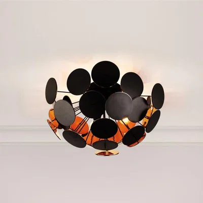 Pagazzi Copperhead Black and Copper Semi Flush Sputnik