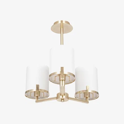 Pagazzi Midland 3 Light Gold and Marble Pendant Ceiling Light
