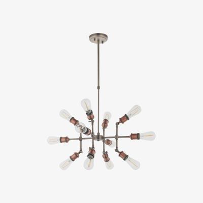 Pagazzi Hal 12 Light Adjustable Copper & Pewter Ceiling Light