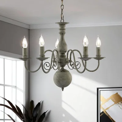 Pagazzi Greythorne 5 Light Grey Chandelier Ceiling Pendant