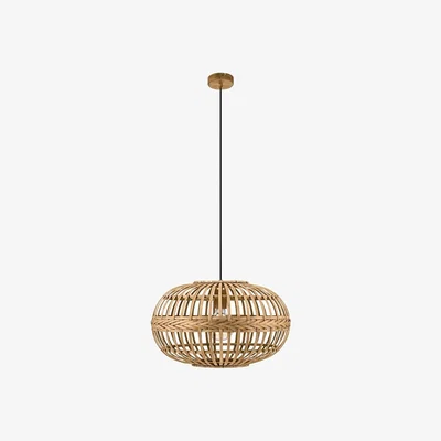 Pagazzi Amsfield 1 Light Brown Rattan Ceiling Light