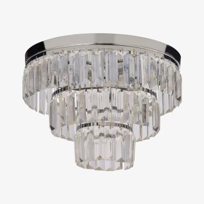 Pagazzi Karrie 3 Light Polished Chrome & Crystal Semi Flush Ceiling Light