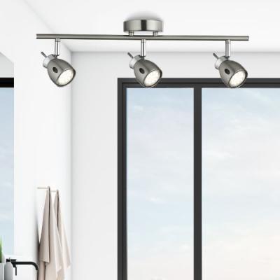 Pagazzi Quinny 3 Light Satin Nickel Ceiling Spotlight Bar