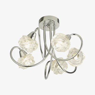Pagazzi Garth Semi Flush 5 Light Ceiling Light