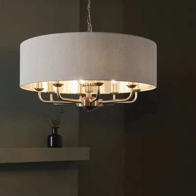 Pagazzi Highclere 8 Light Pendant Brushed Chrome