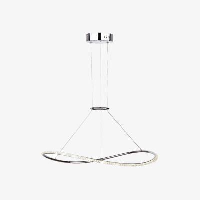 Pagazzi Vail Crystal and Polished Chrome 120cm LED 1 Light Pendant Light