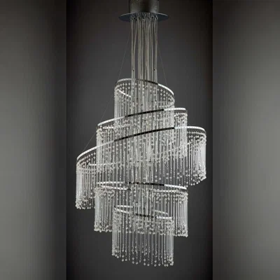 Pagazzi Camille 24 Light Silver Chandelier Pendant Ceiling Light