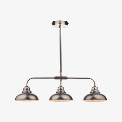 Pagazzi Dynamo 3 Light Ceiling Light Antique Chrome