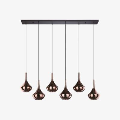 Pagazzi Almoster 6 Light Copper Ceiling Pendant Bar