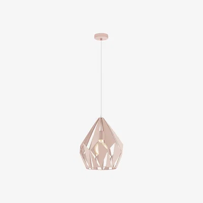 Pagazzi Eglo Carlton 1 Light Pendant Blush