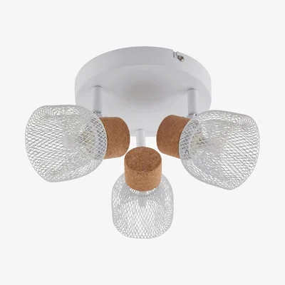 Pagazzi Modi 3 Spot White PLate Ceiling Light