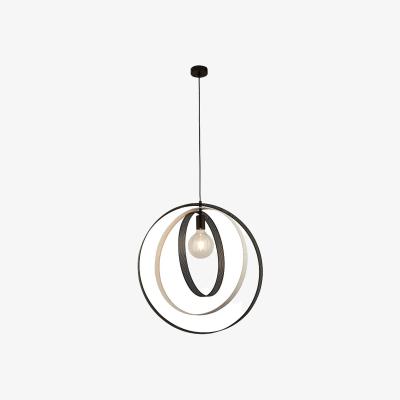 Pagazzi Olga Black &amp; White Metal Hoop Ceiling Pendant