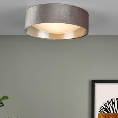 Pagazzi Viera Mink &amp; Silver Flush Ceiling Light