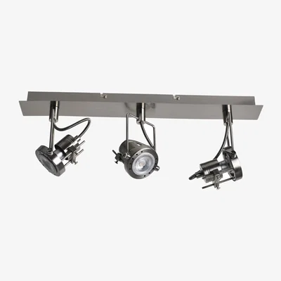 Pagazzi Sage Satin Nickel 3 Light Ceiling Spotlight Bar