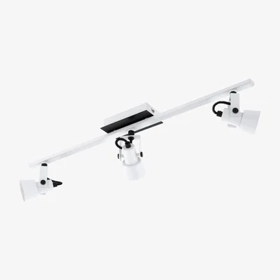Pagazzi Trillo 3 Light White Spot Bar Ceiling Light
