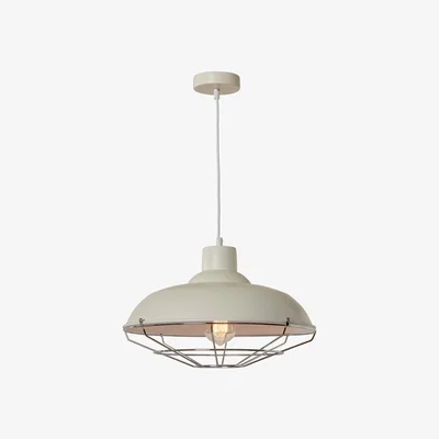 Pagazzi Cobden Cream and Metal Ceiling Pendant Light