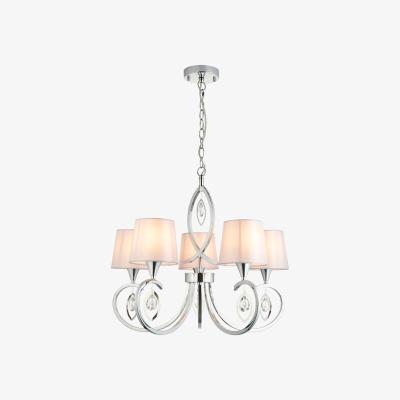 Pagazzi Frisselle 5 Light Pendant Chrome and Crystal Ceiling Light