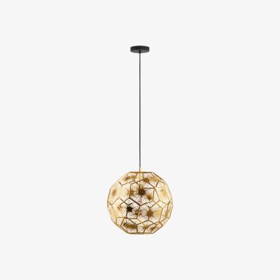 Pagazzi Skoura 1 Light Black and Brass Pendant Light
