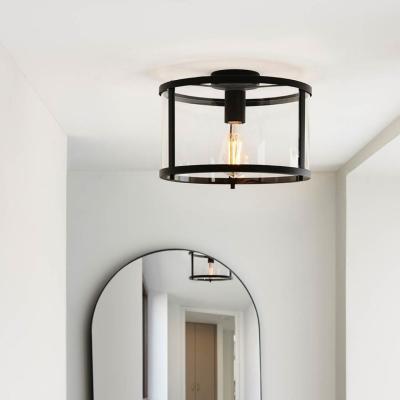 Pagazzi Hopton 1 Light Matte Black Flush Ceiling Light