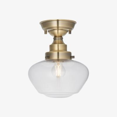 Pagazzi Anri Semi Flush Antique Brass Ceiling Light