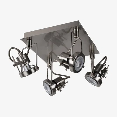 Pagazzi Sage Satin Nickel 4 Light Ceiling Spotlight Plate