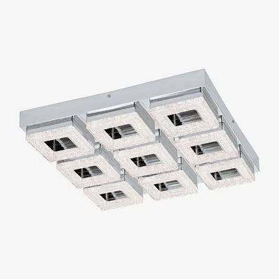 Pagazzi Eglo Fradelo 9 Light LED Polished Chrome Flush Ceiling Light