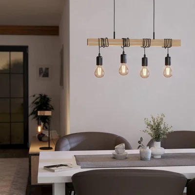 Pagazzi Townshend 4 Light Wooden Ceiling Light