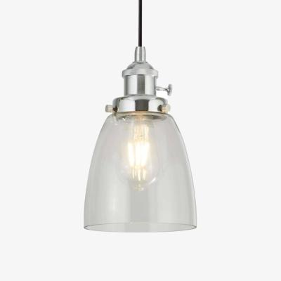 Pagazzi Island 1 Light Glass Pendant Ceiling Light Chrome