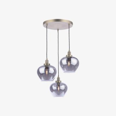 Pagazzi Lupa 3 Light Cluster Smoked Ceiling Light