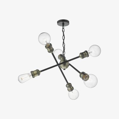 Pagazzi Brigade 6 Light Ceiling Light Antique Brass